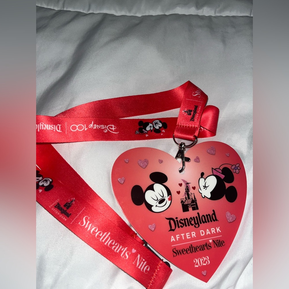 Disneyland After Dark Sweethearts Nite 2023 tag and key holder